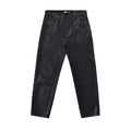 Custom Men's Plain Taper Fit Black Waxed Coat Men Jeans