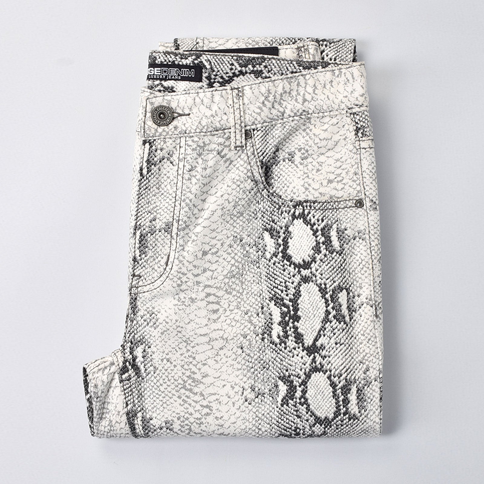 Custom Men's Digital Printing Skinny Jeans