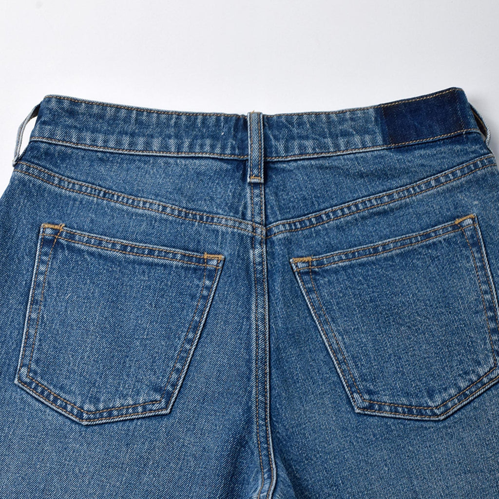 Custom Women's Plain Blue Denim Shorts