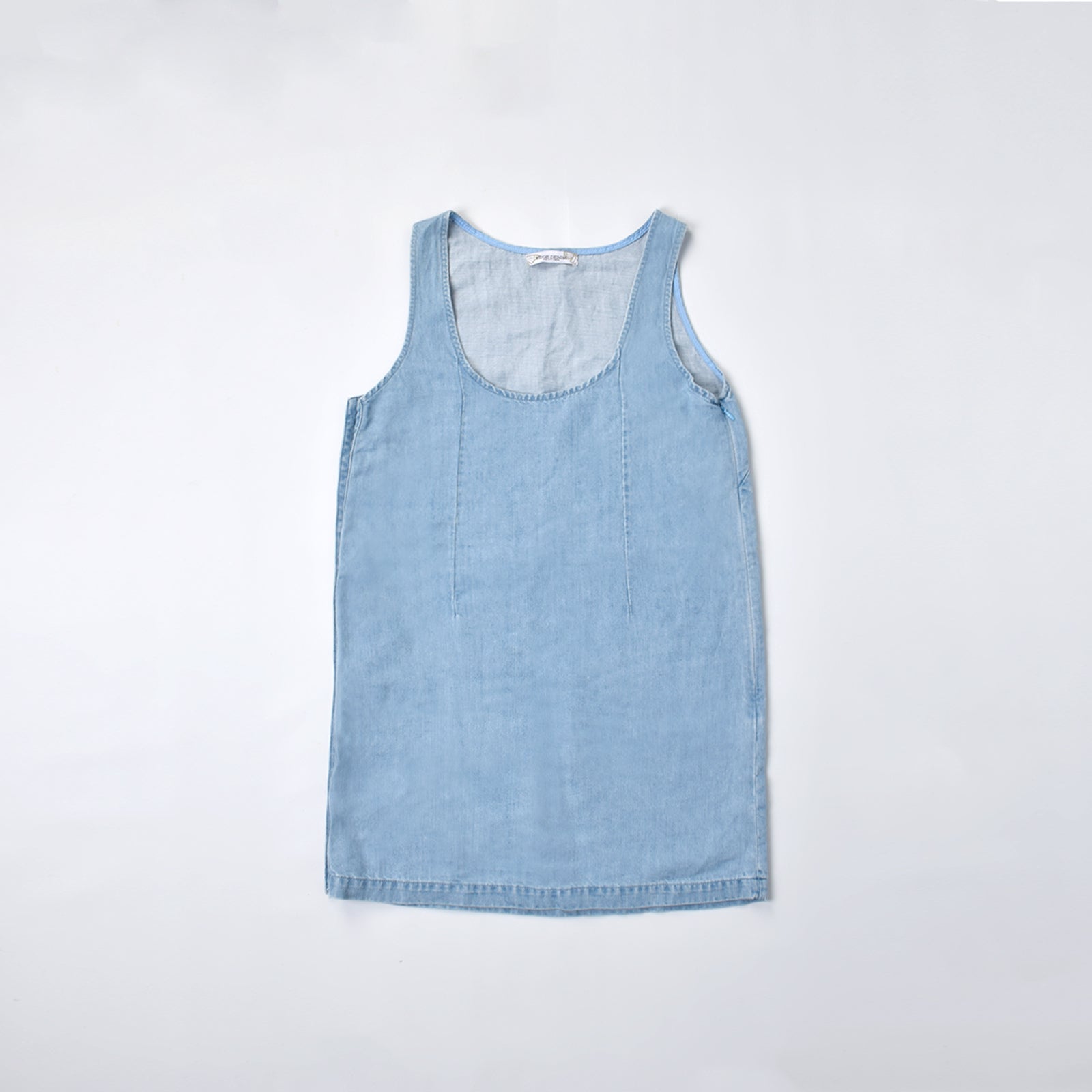 Custom Women's Solid Color Mini Denim Dress