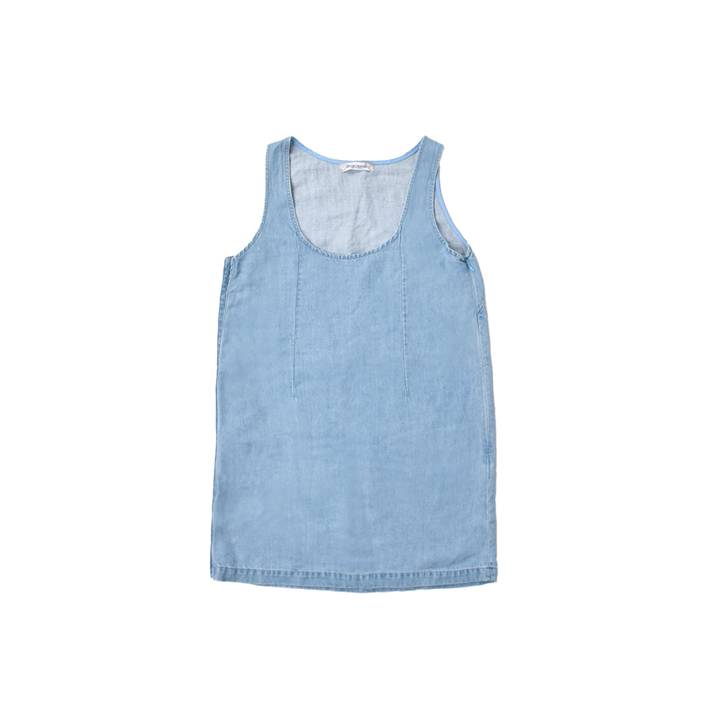 Custom Women's Solid Color Mini Denim Dress