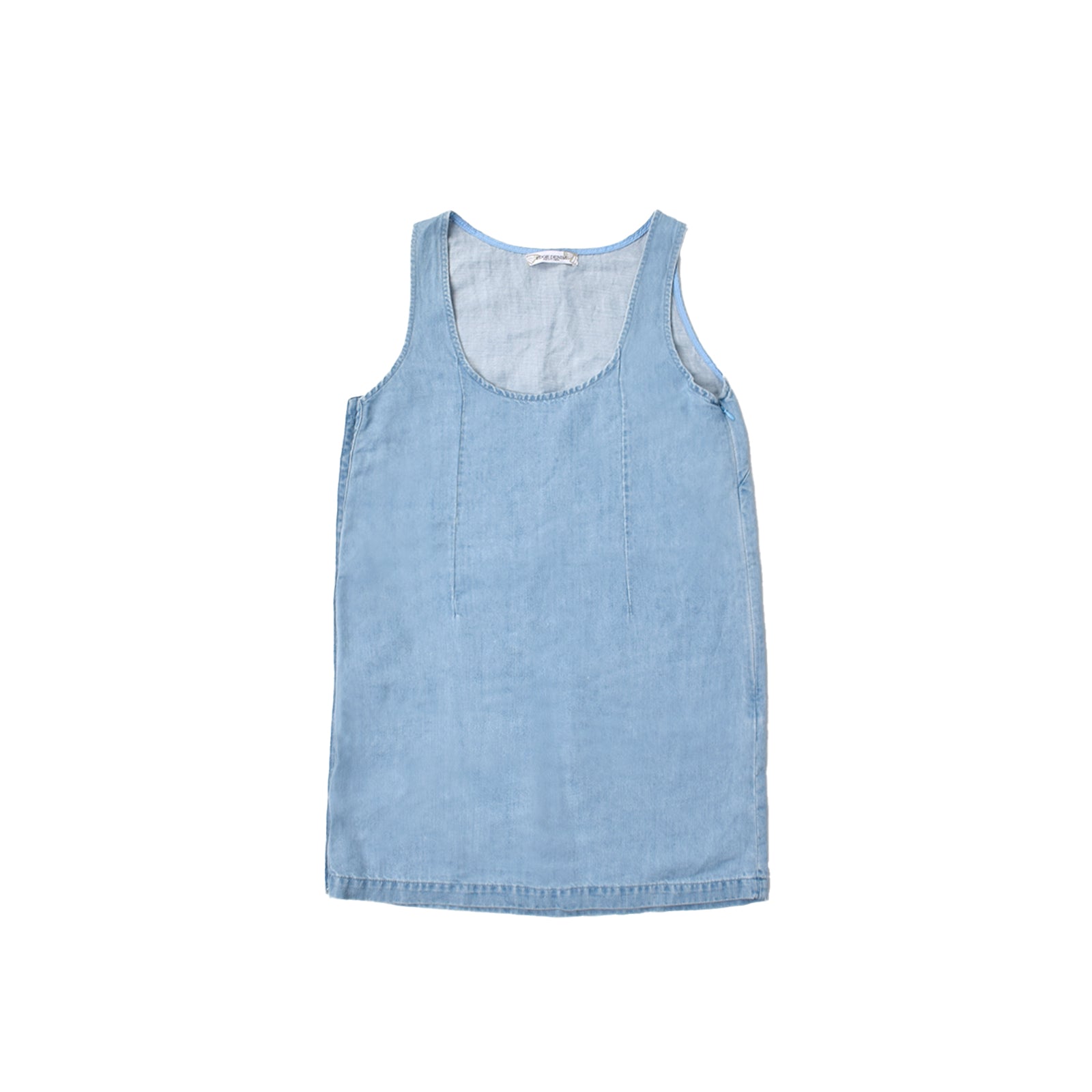 Custom Women's Solid Color Mini Denim Dress