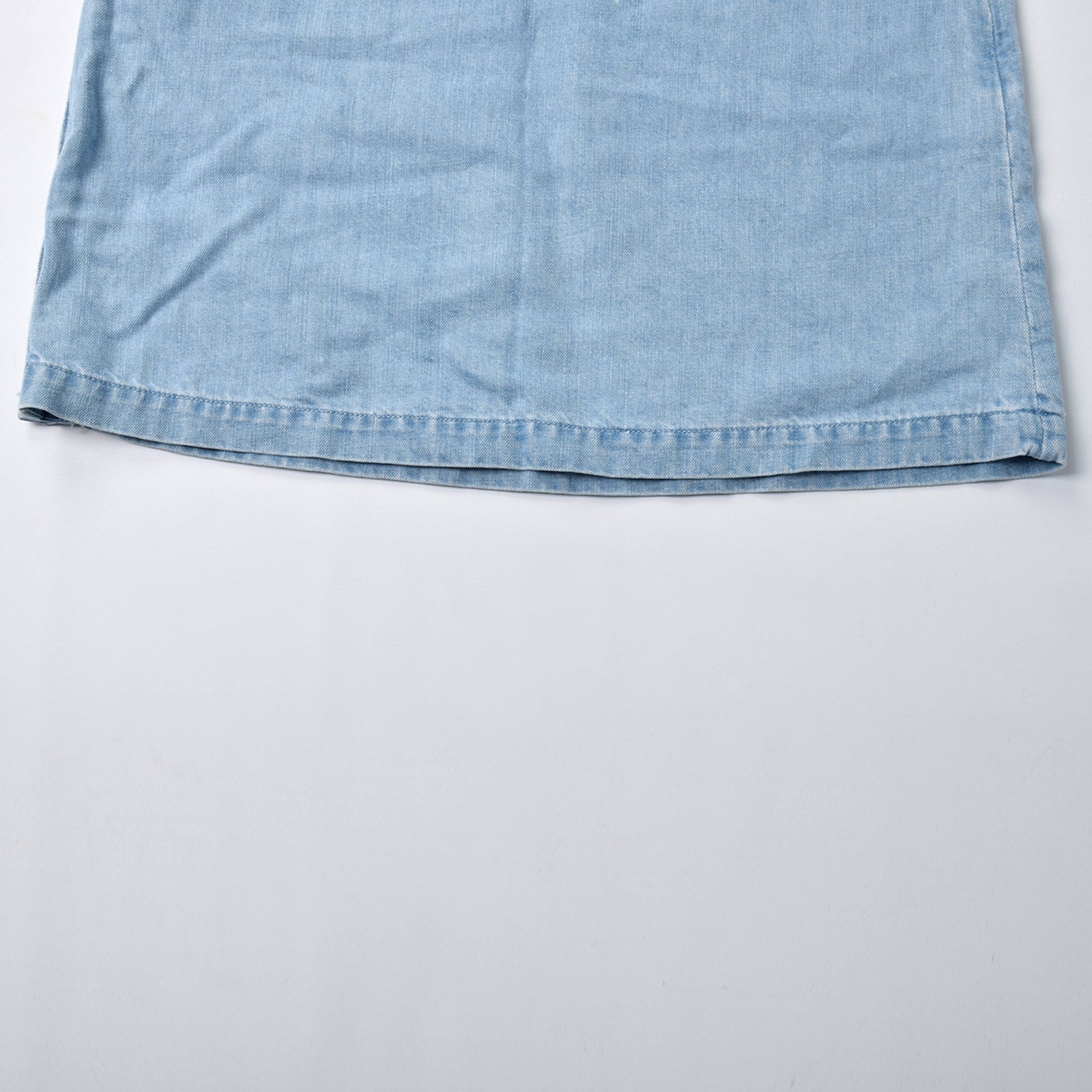Custom Women's Solid Color Mini Denim Dress