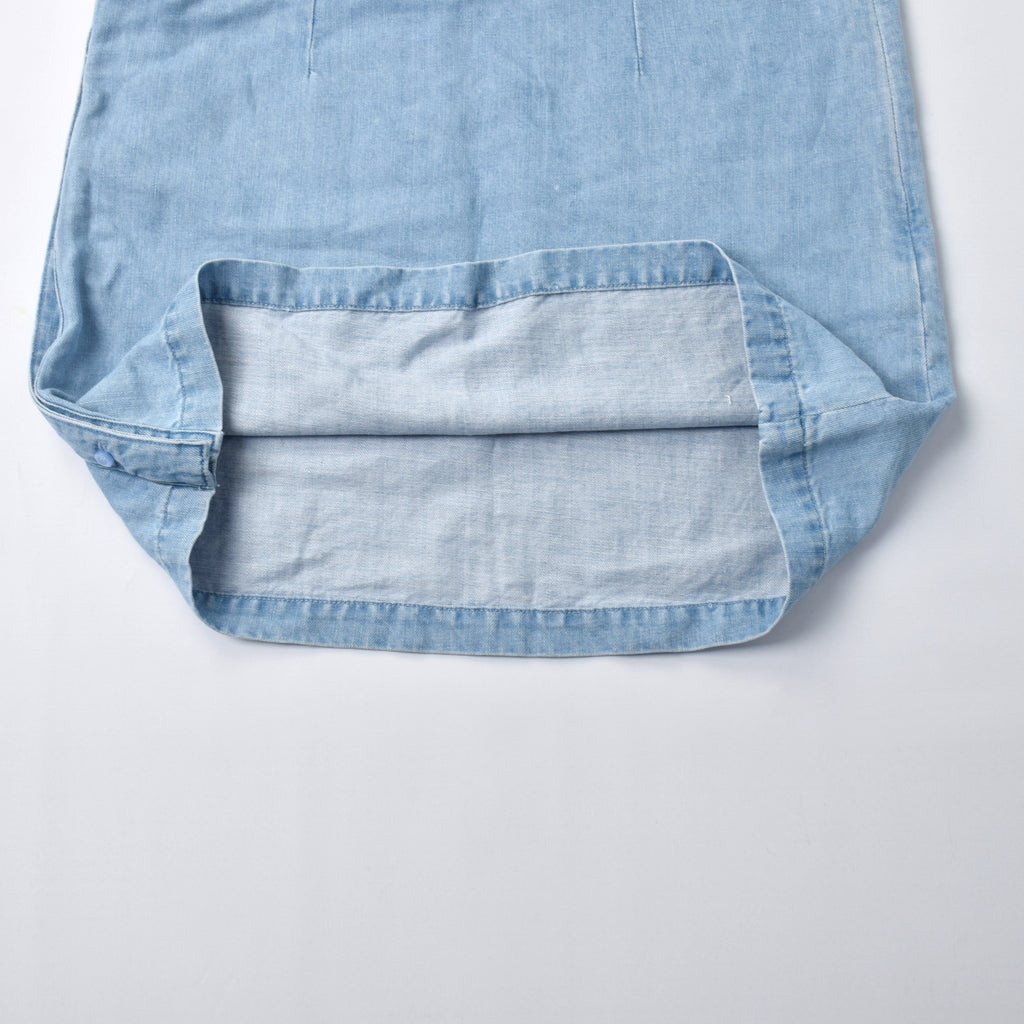 Custom Women's Solid Color Mini Denim Dress
