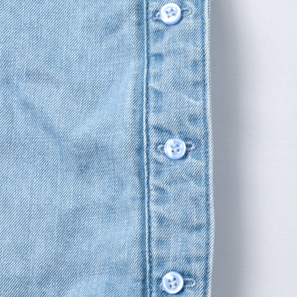 Custom Women's Solid Color Mini Denim Dress