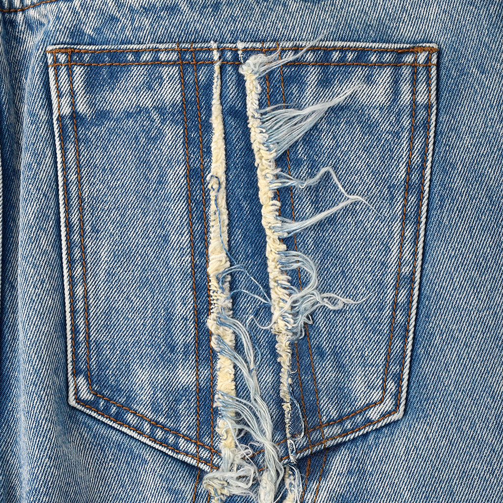Custom Men's Patch Work Washed Baggy Jeans