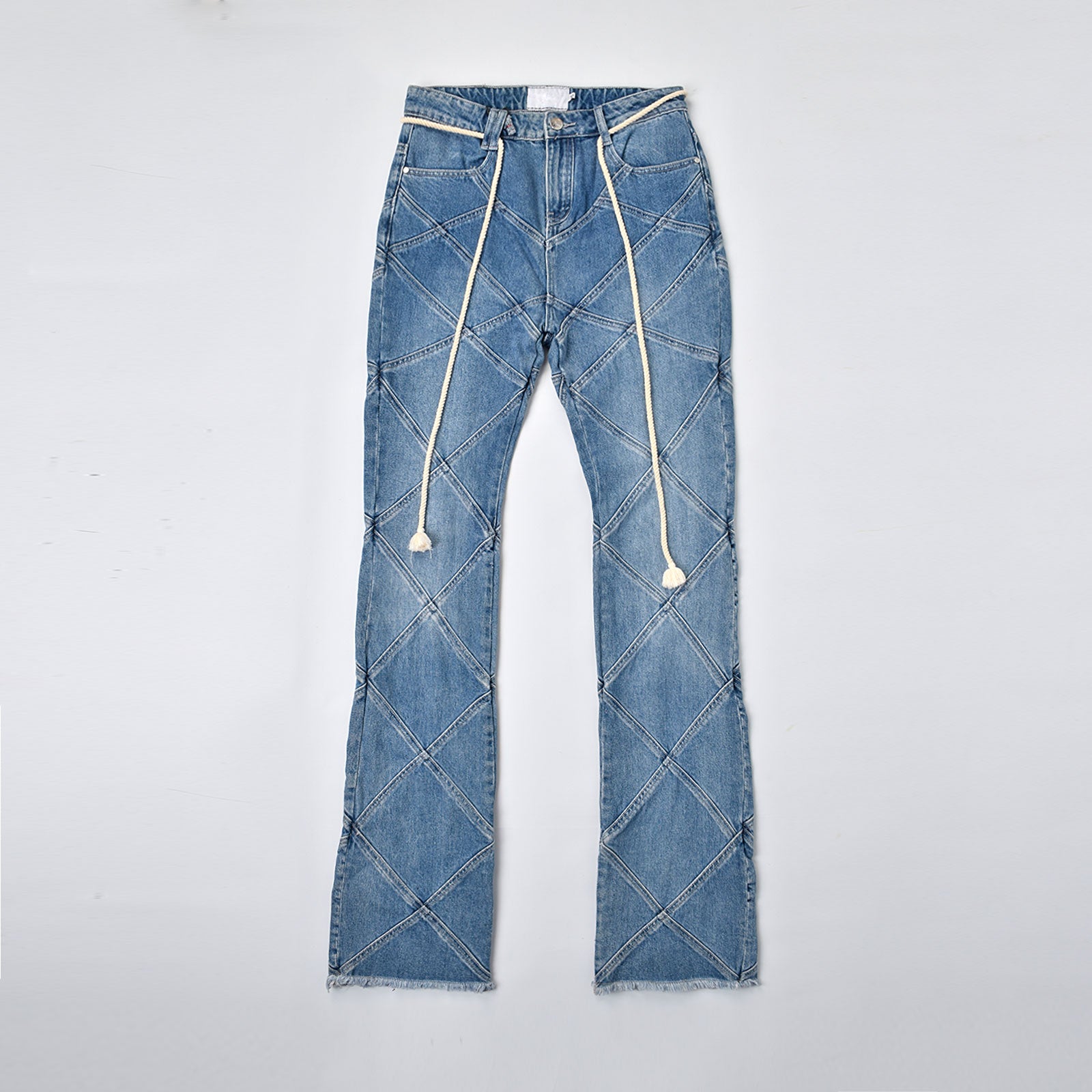 Custom Men's Blue Stacked Fit Heavyweight Jeans