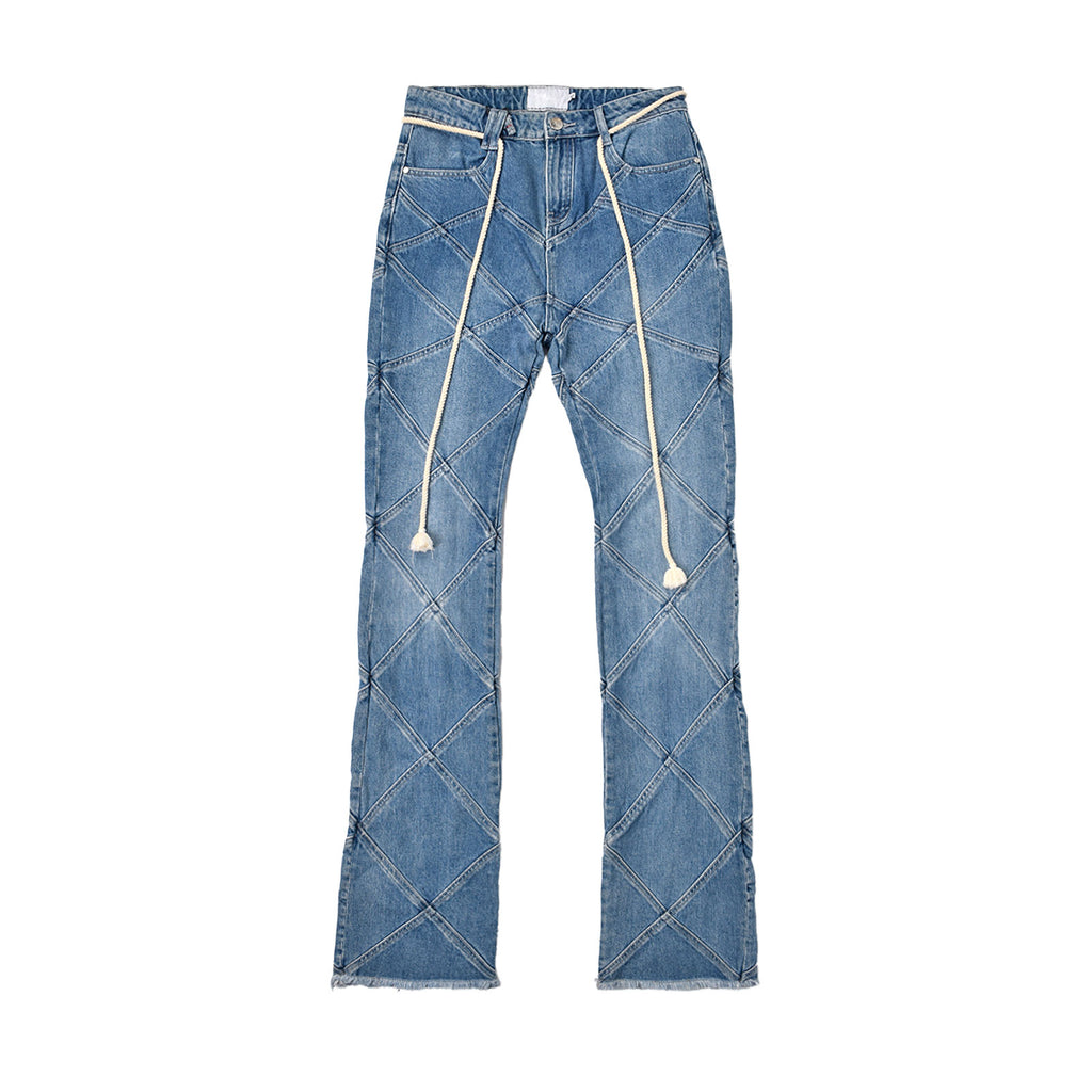 Custom Men's Blue Stacked Fit Heavyweight Jeans