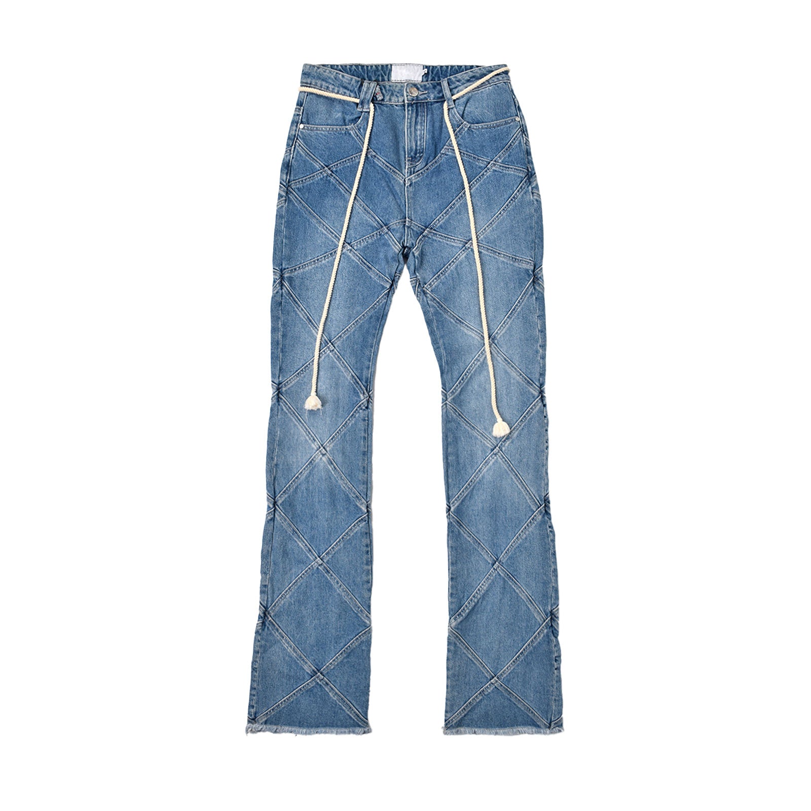 Custom Men's Blue Stacked Fit Heavyweight Jeans