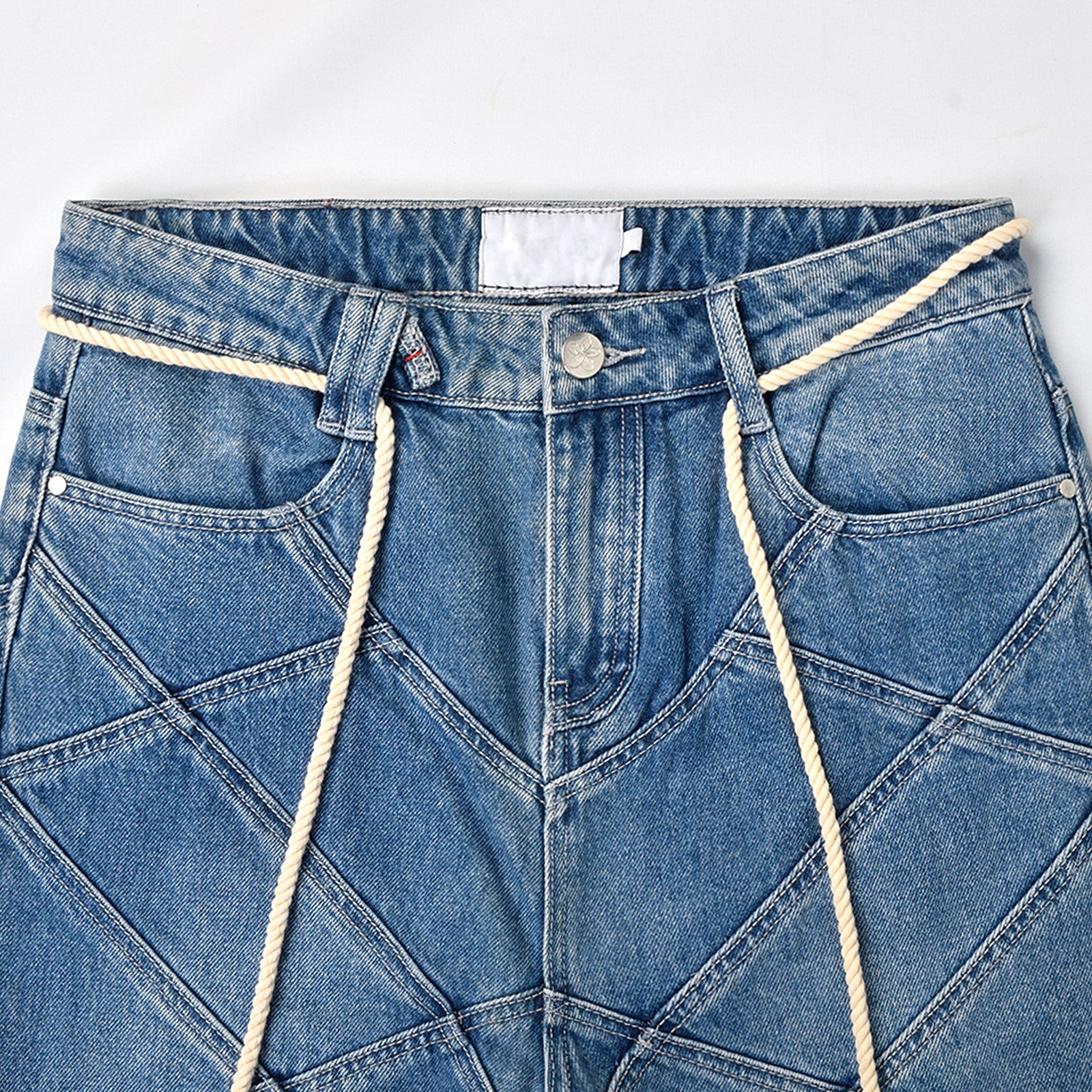 Custom Men's Blue Stacked Fit Heavyweight Jeans