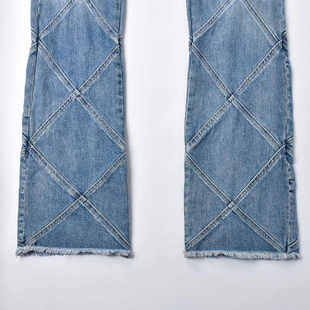 Custom Men's Blue Stacked Fit Heavyweight Jeans