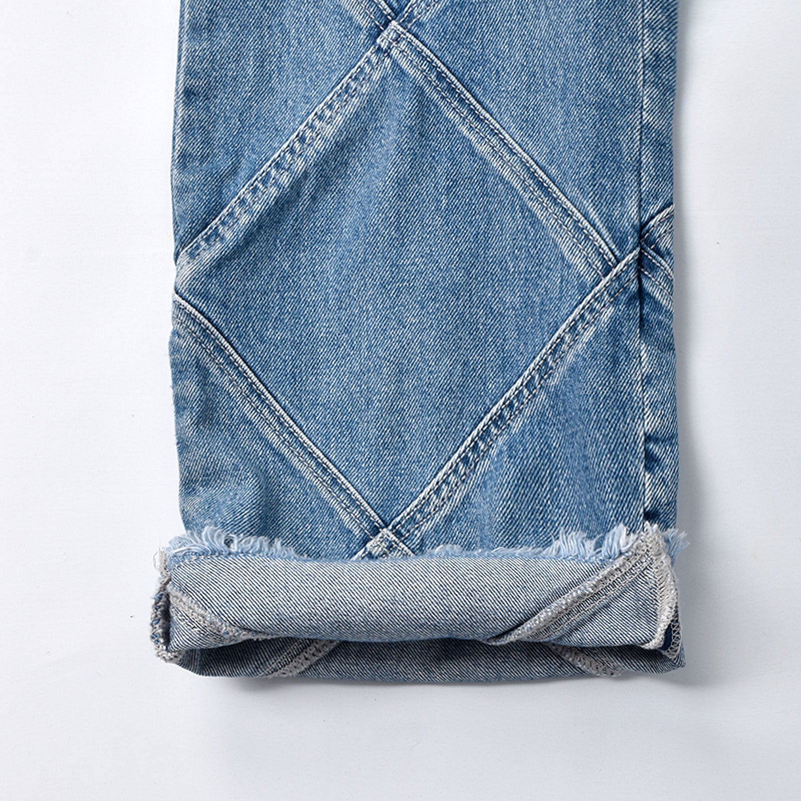 Custom Men's Blue Stacked Fit Heavyweight Jeans