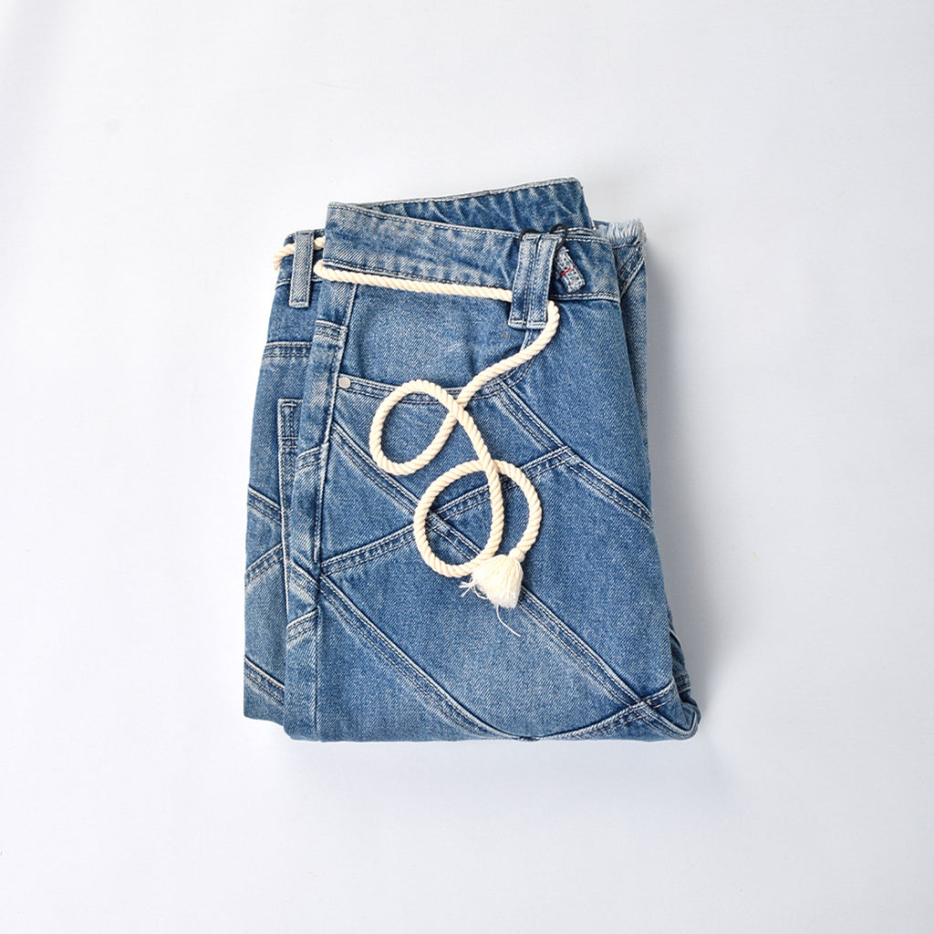 Custom Men's Blue Stacked Fit Heavyweight Jeans