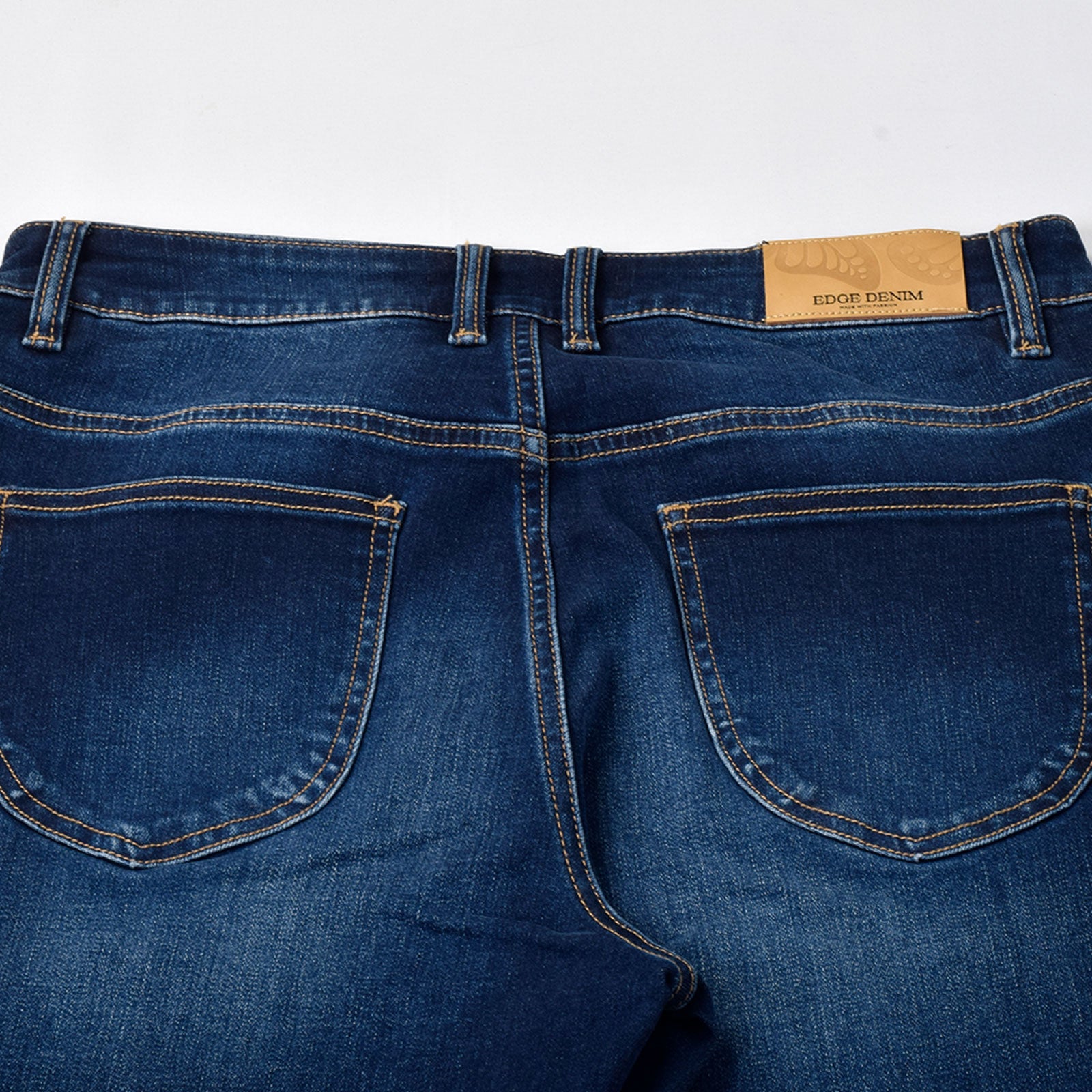 Custom Women's Deep Blue Straight Leg Fit Jeans