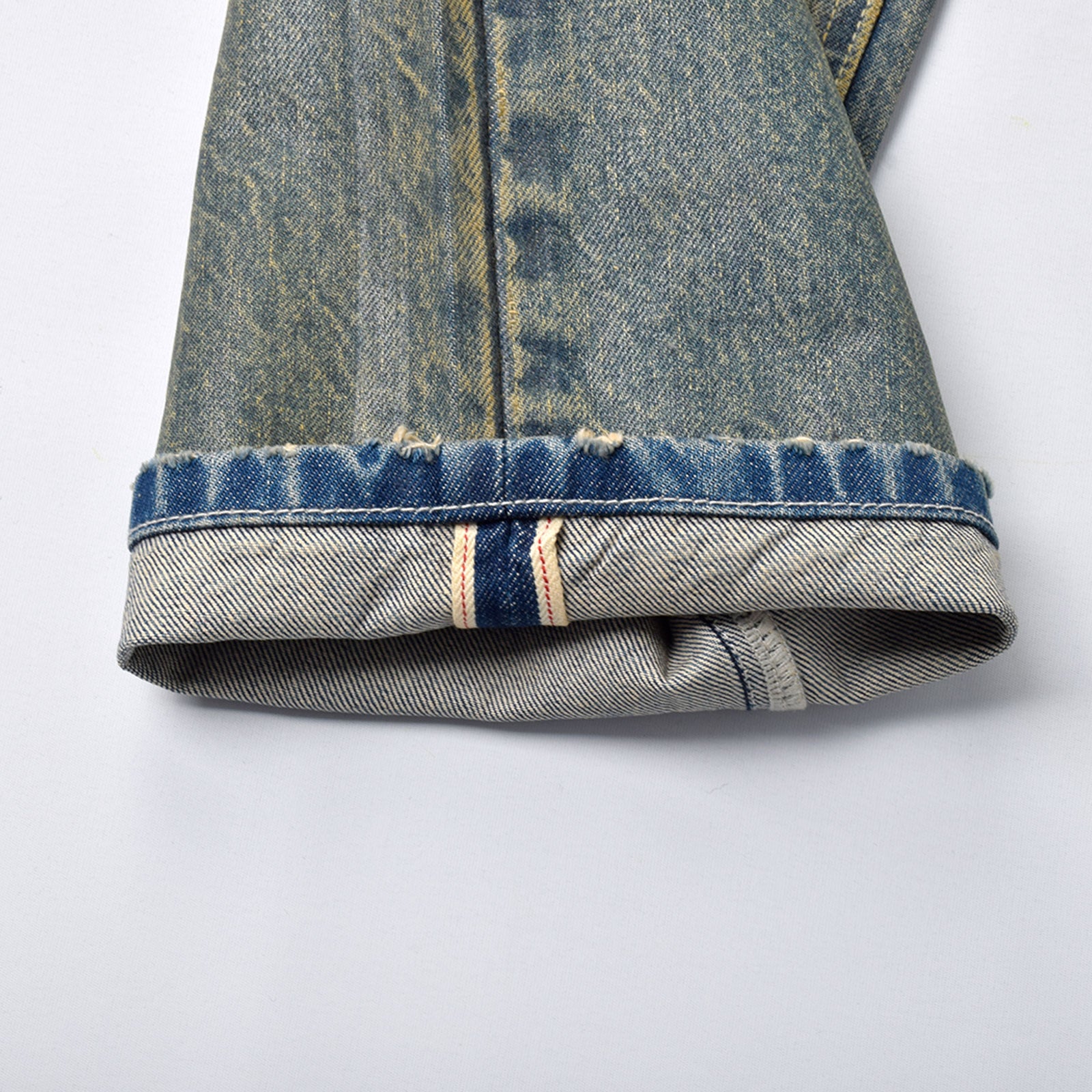 Custom Men's Waxed Coat Dirty Washed Jeans