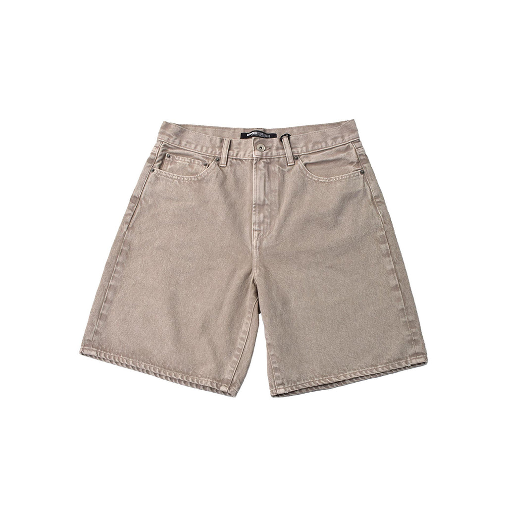 Custom Unisex Brown Straight Fit Baggy Denim Shorts