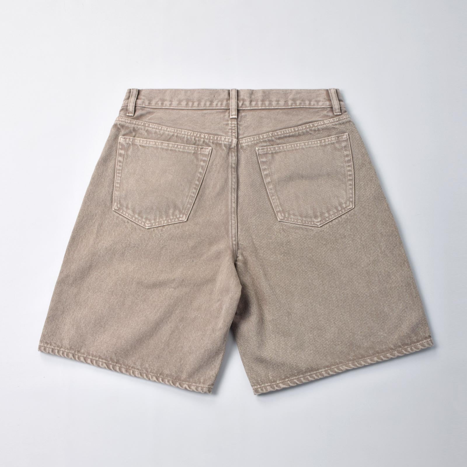 Custom Unisex Brown Straight Fit Baggy Denim Shorts