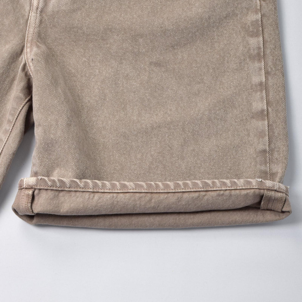 Custom Unisex Brown Straight Fit Baggy Denim Shorts