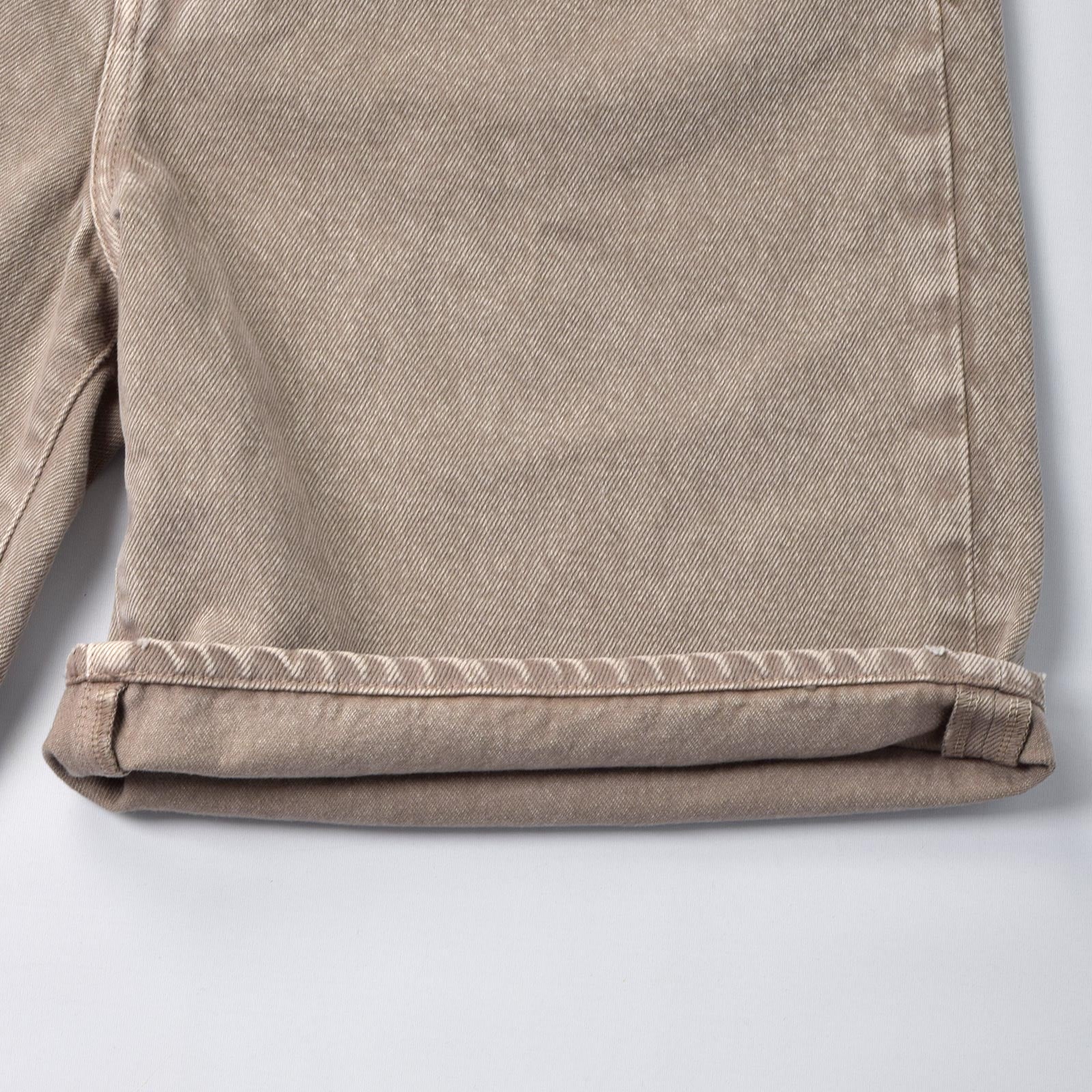 Custom Unisex Brown Straight Fit Baggy Denim Shorts