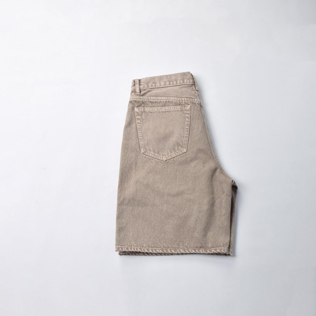 Custom Unisex Brown Straight Fit Baggy Denim Shorts