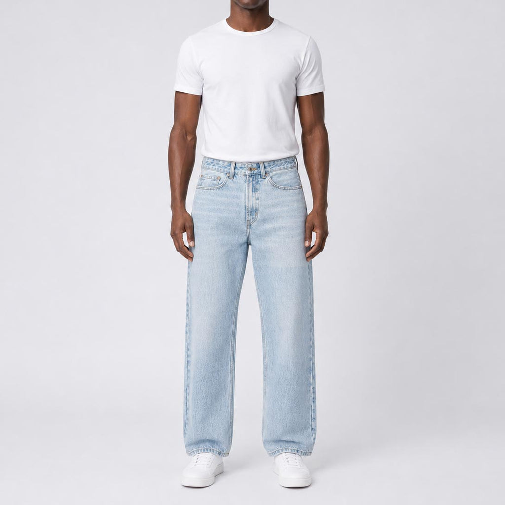Custom Men's Plain Baggy Jeans With Your Own Logo