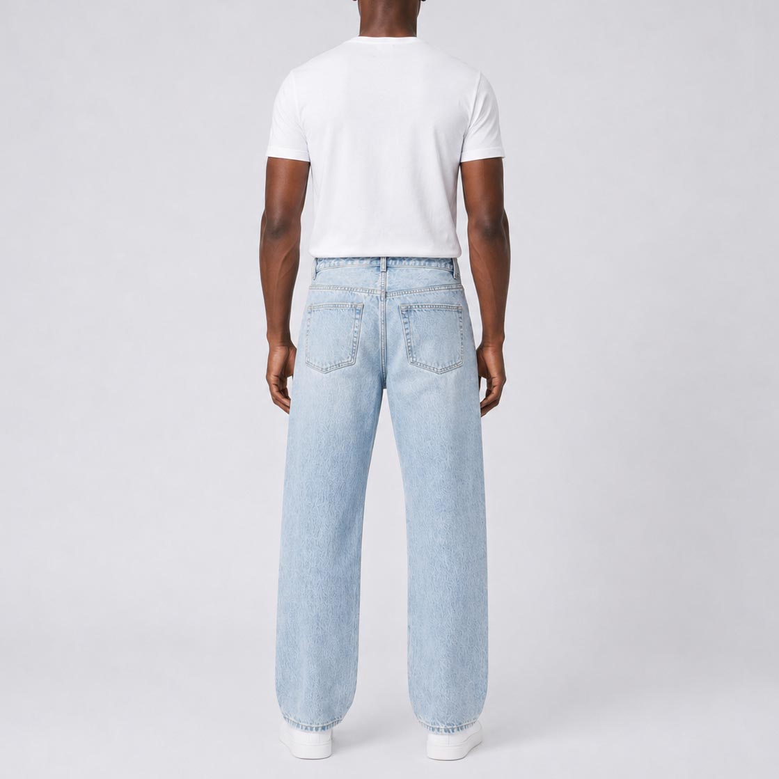 Custom Men's Plain Baggy Jeans With Your Own Logo