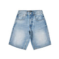 Custom Men's Blue Plain Baggy Denim Shorts