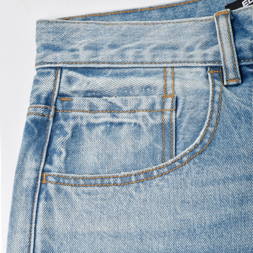 Custom Men's Blue Plain Baggy Denim Shorts