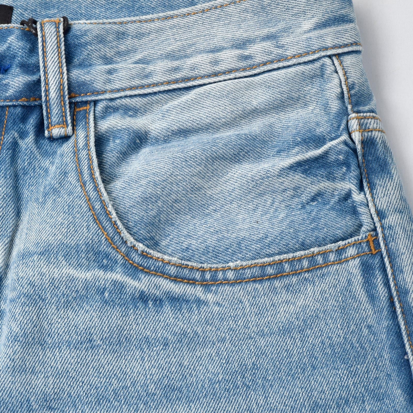 Custom Men's Blue Plain Baggy Denim Shorts