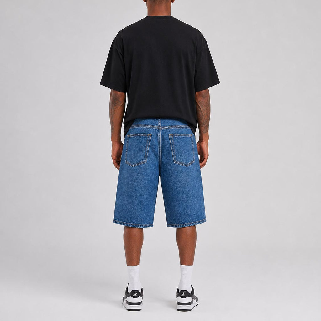 Custom Men's Plain Baggy Denim Shorts