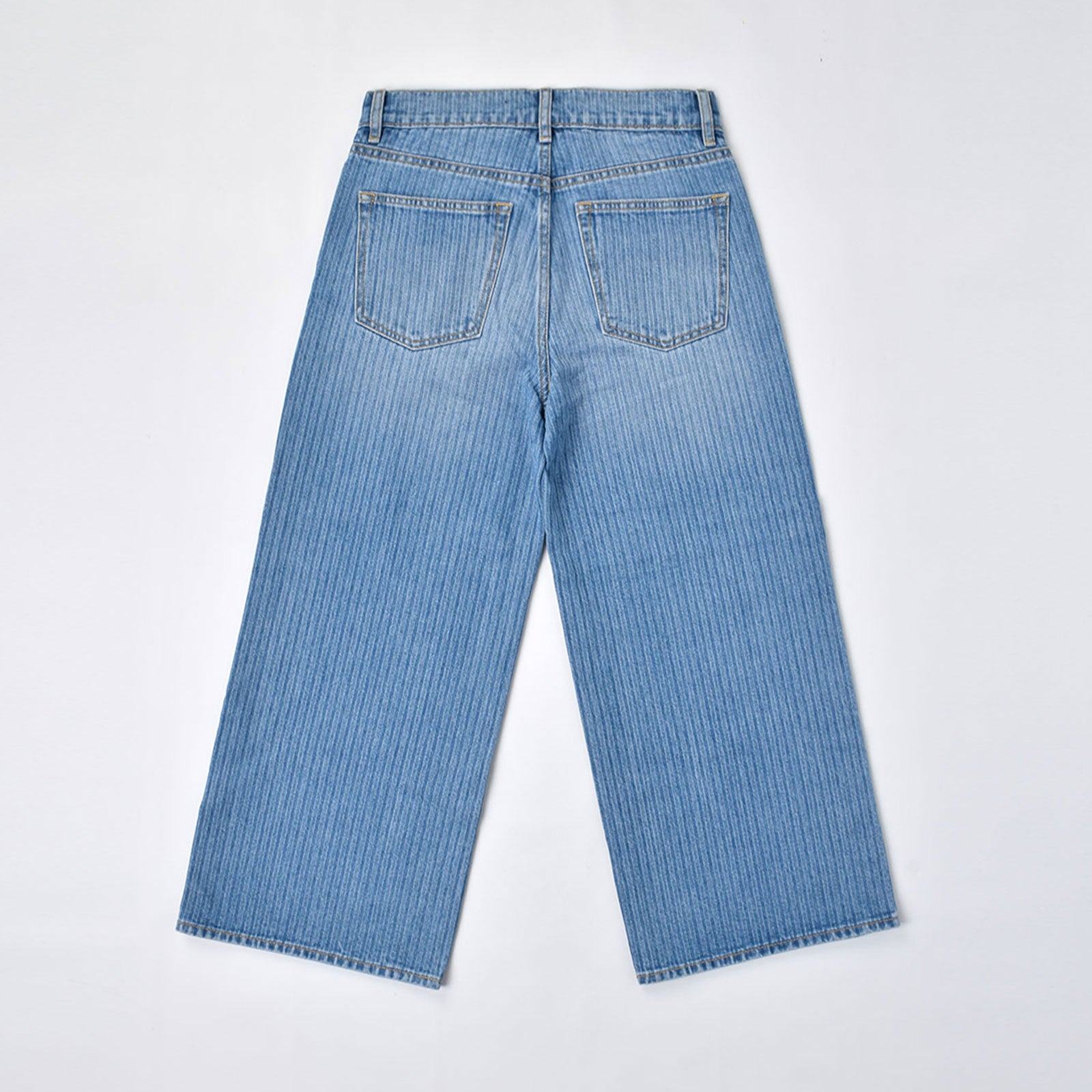 Custom Women's Stripe Straight Leg Fit Capri Jeans