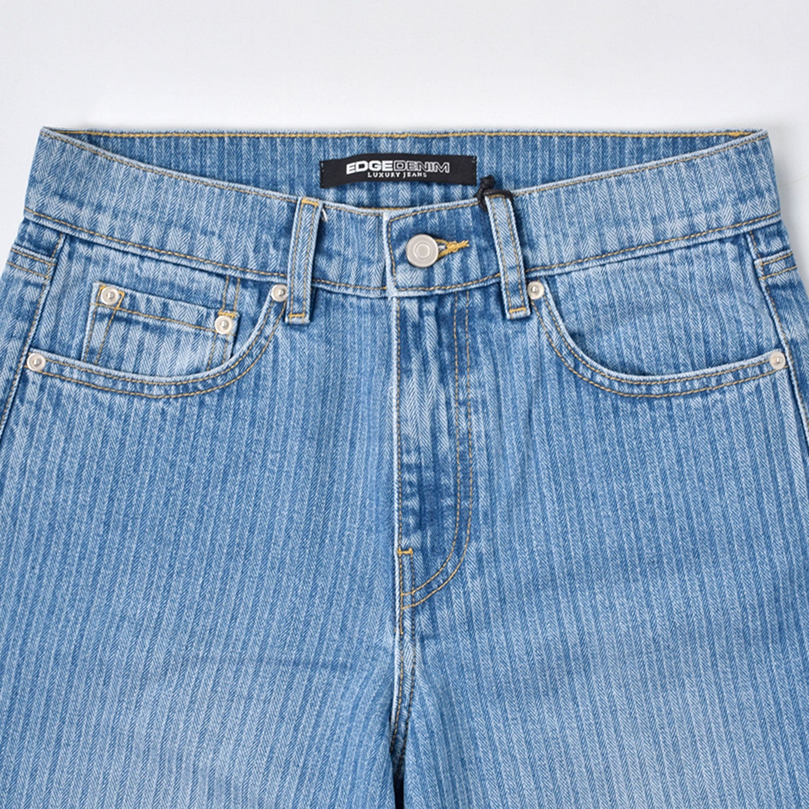 Custom Women's Stripe Straight Leg Fit Capri Jeans