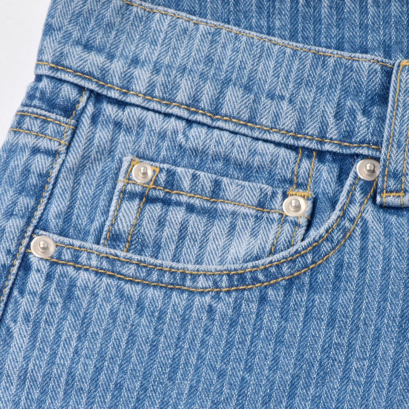 Custom Women's Stripe Straight Leg Fit Capri Jeans