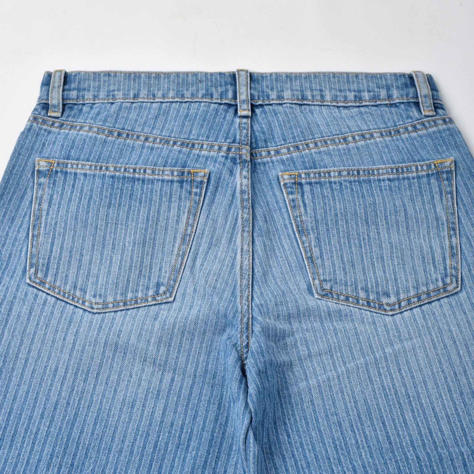 Custom Women's Stripe Straight Leg Fit Capri Jeans