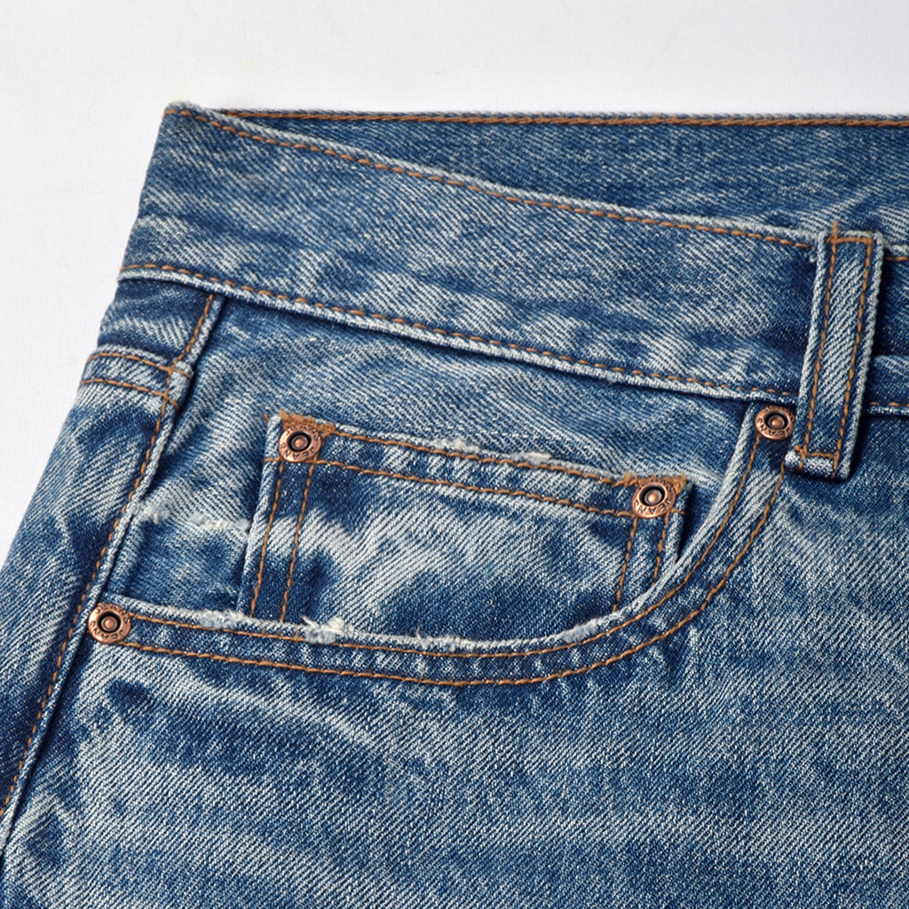 Custom Men's Washed Plain Baggy Jeans With Your Own Design