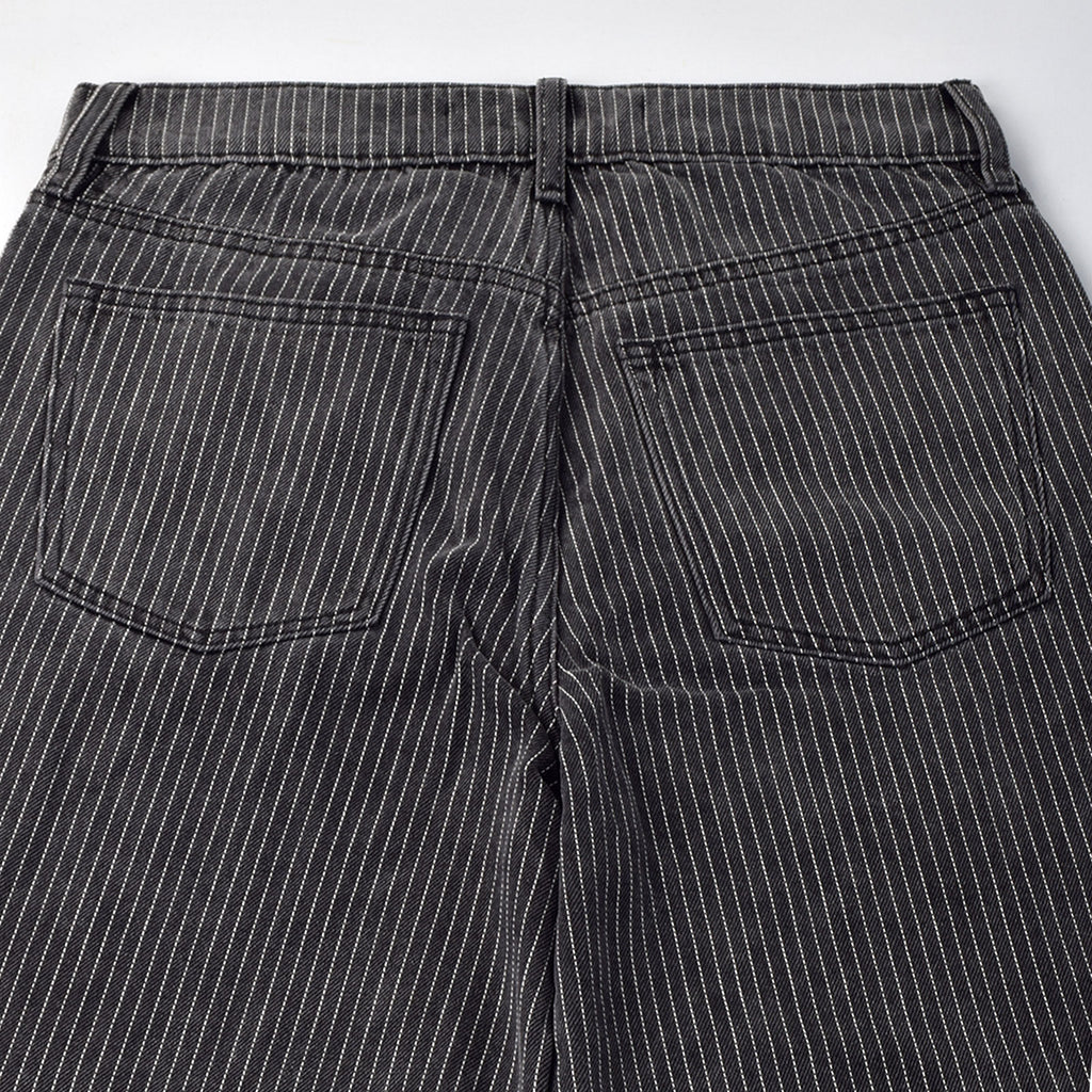 Custom Women‘s Stripe Straight Leg Fit Capri Jeans Pant