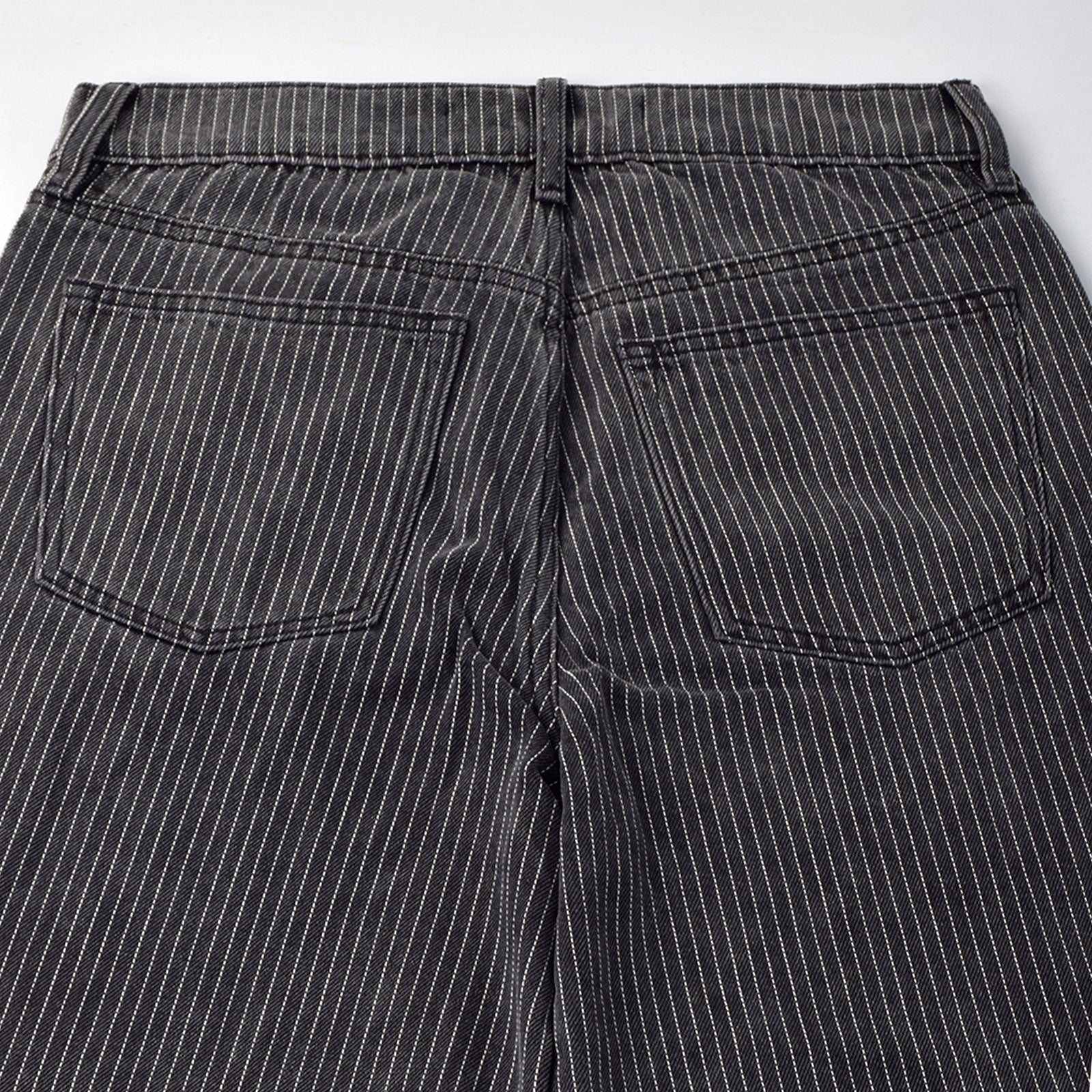Custom Women‘s Stripe Straight Leg Fit Capri Jeans Pant