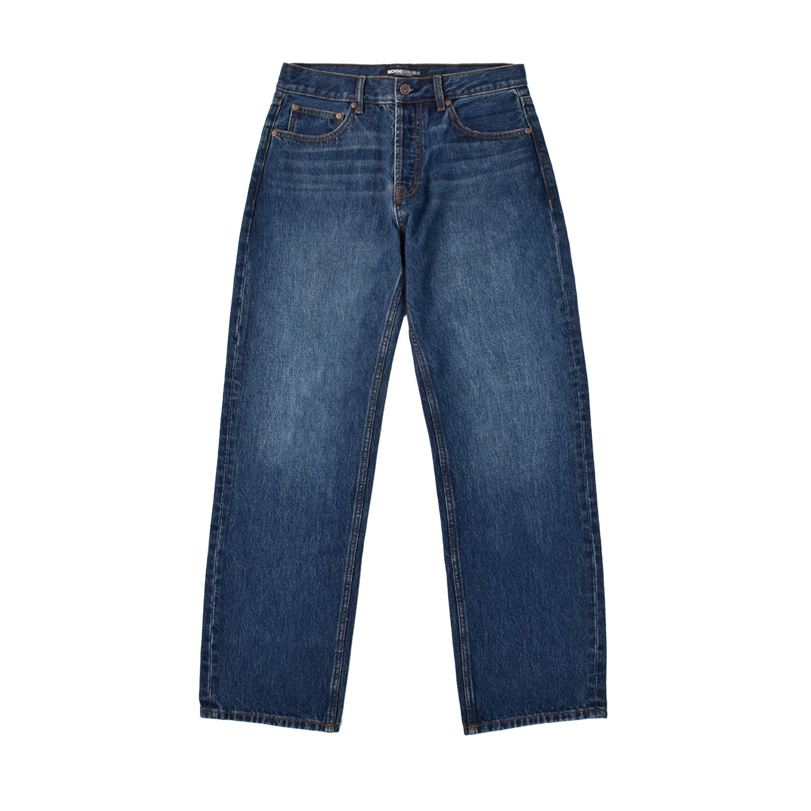 Custom Men's Plain Mid-Blue Heavyweight Denim Jeans