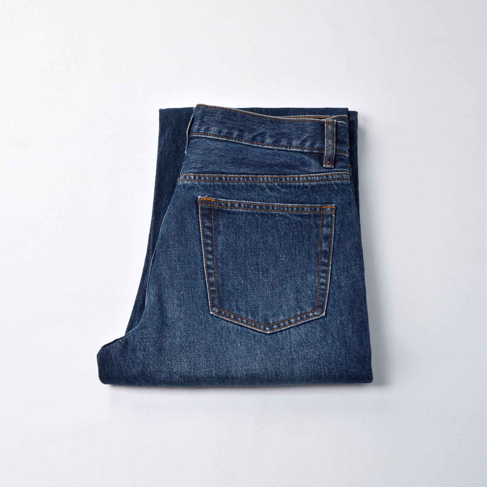 Custom Men's Plain Mid-Blue Heavyweight Denim Jeans