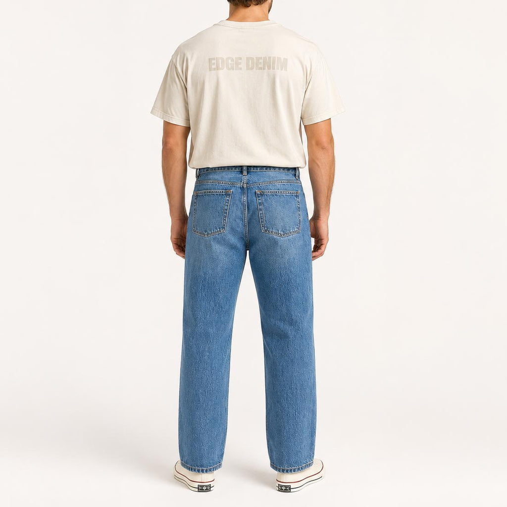 Custom Men's Heavy Weight Cotton Blue Denim Jeans