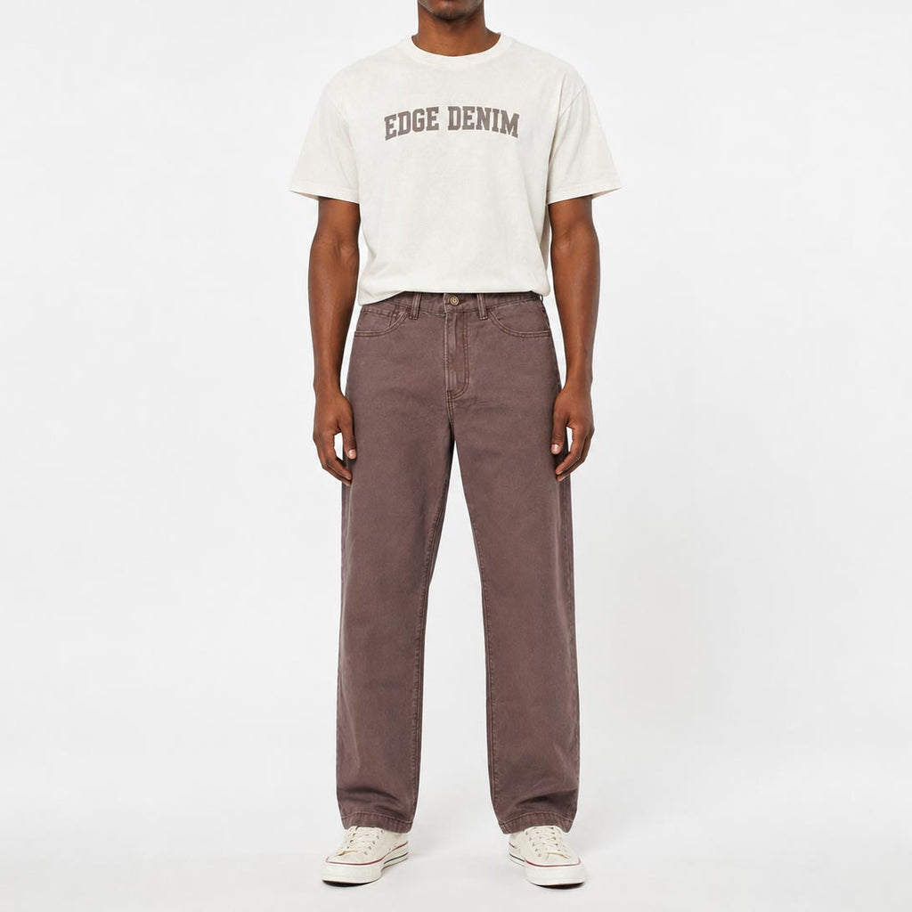 Custom Men's Brown Baggy Denim Jeans Pants