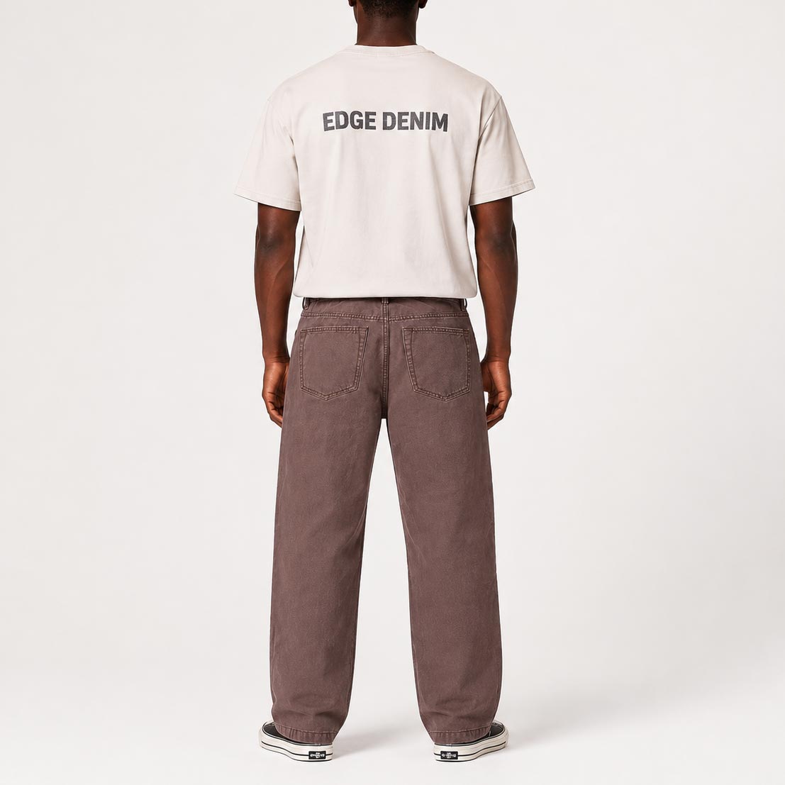 Custom Men's Brown Baggy Denim Jeans Pants