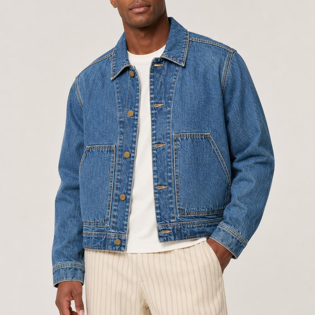 Custom Unisex Plain Denim Jeans Jacket