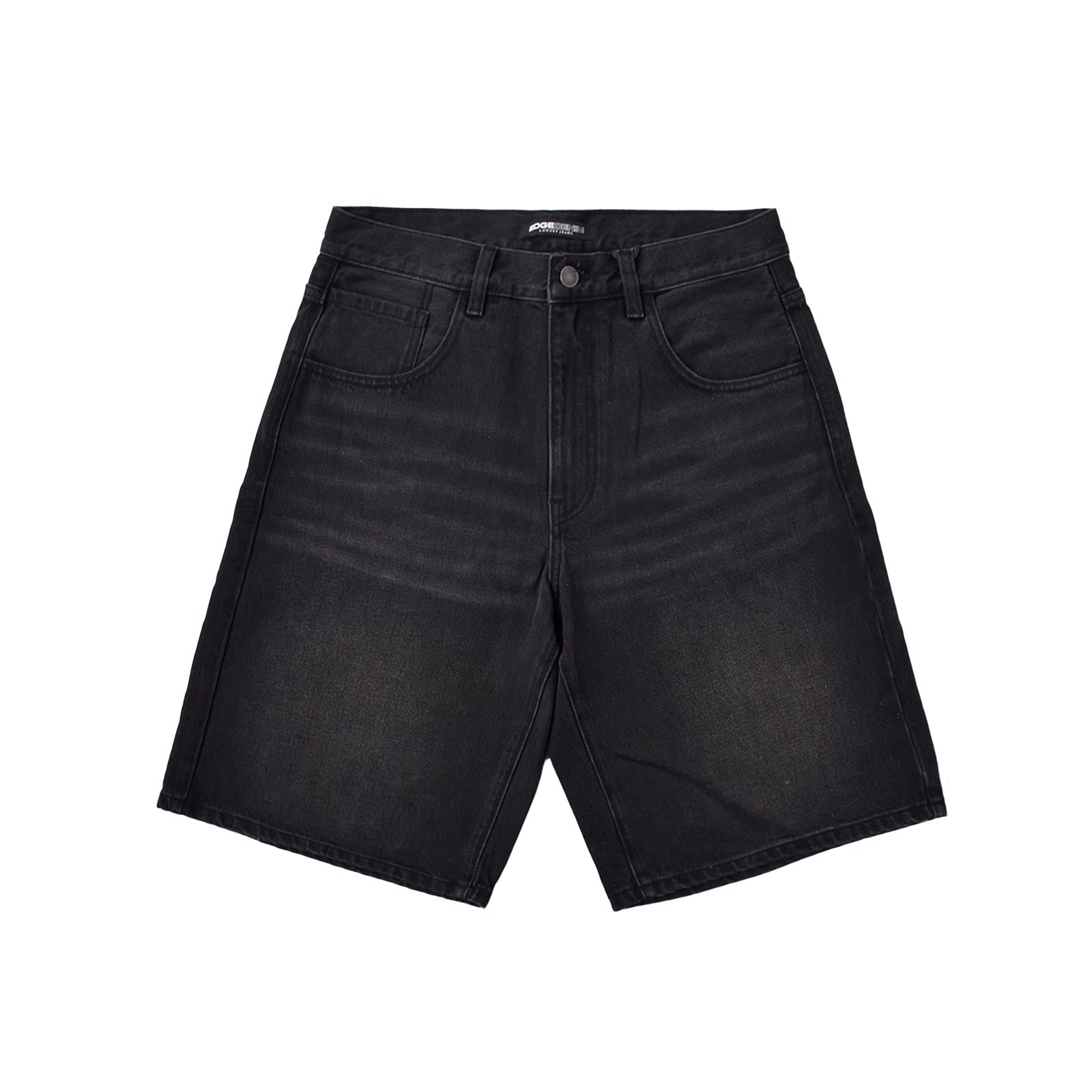 Custom Men's Black Plain Baggy Denim Jeans Shorts