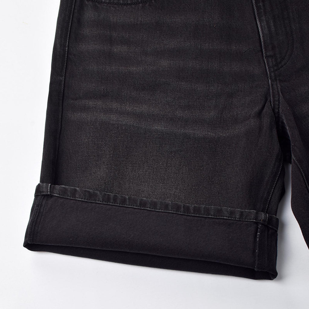 Custom Men's Black Plain Baggy Denim Jeans Shorts