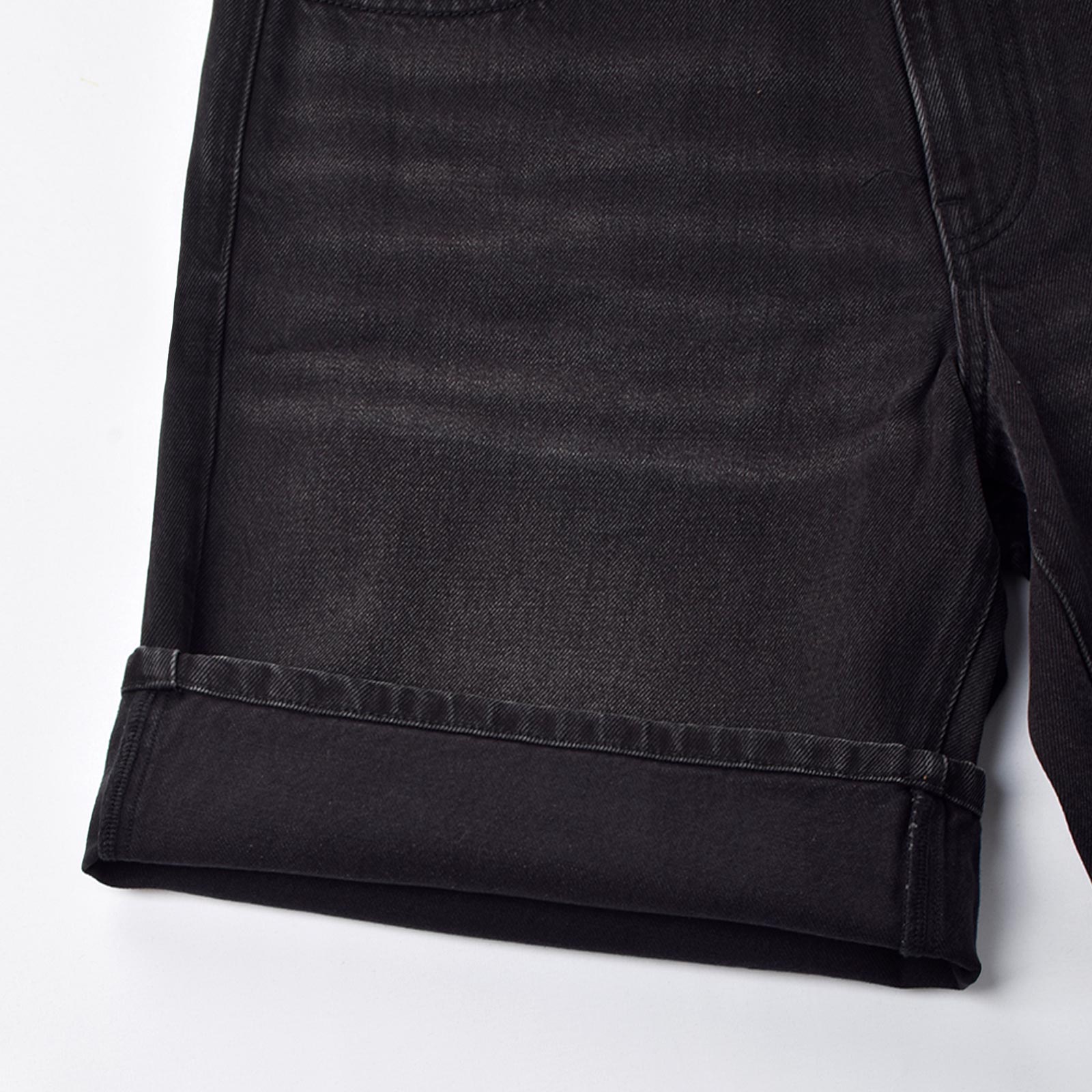 Custom Men's Black Plain Baggy Denim Jeans Shorts