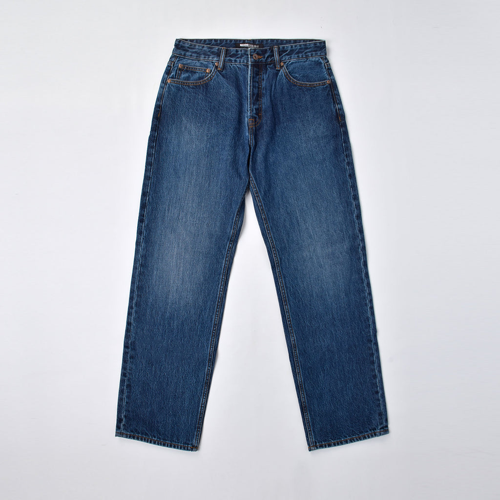 Custom Men's Plain Blue Washed Denim Jeans