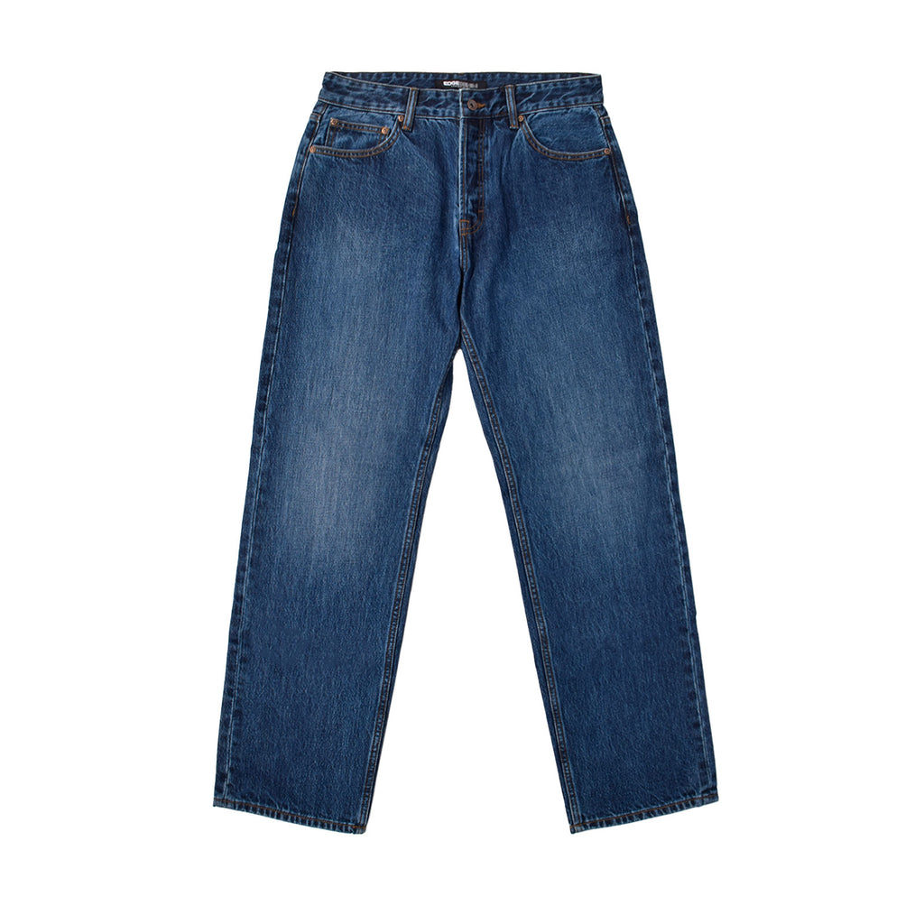 Custom Men's Plain Blue Washed Denim Jeans