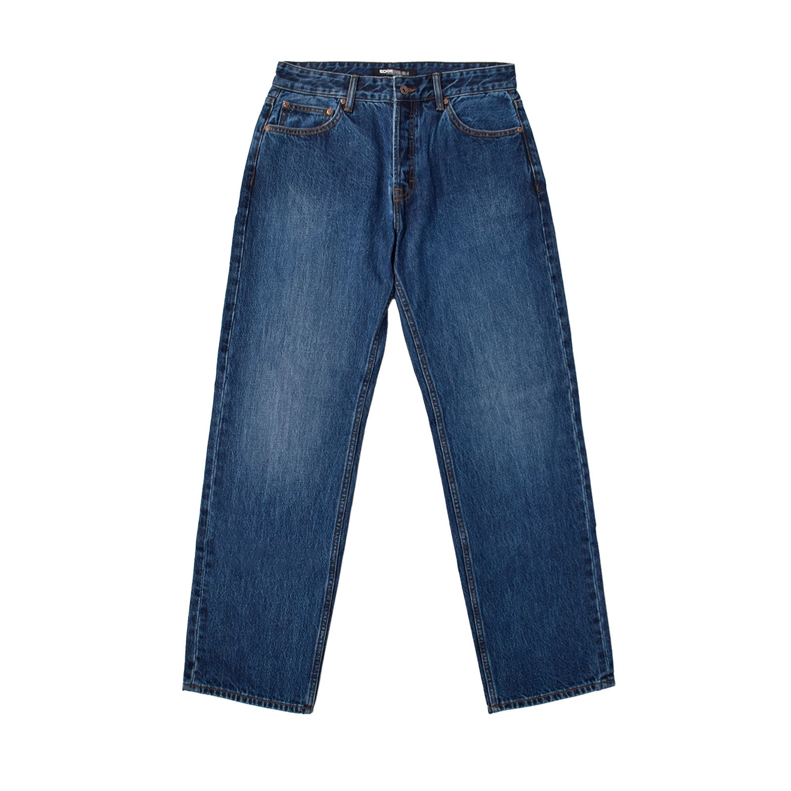 Custom Men's Plain Blue Washed Denim Jeans