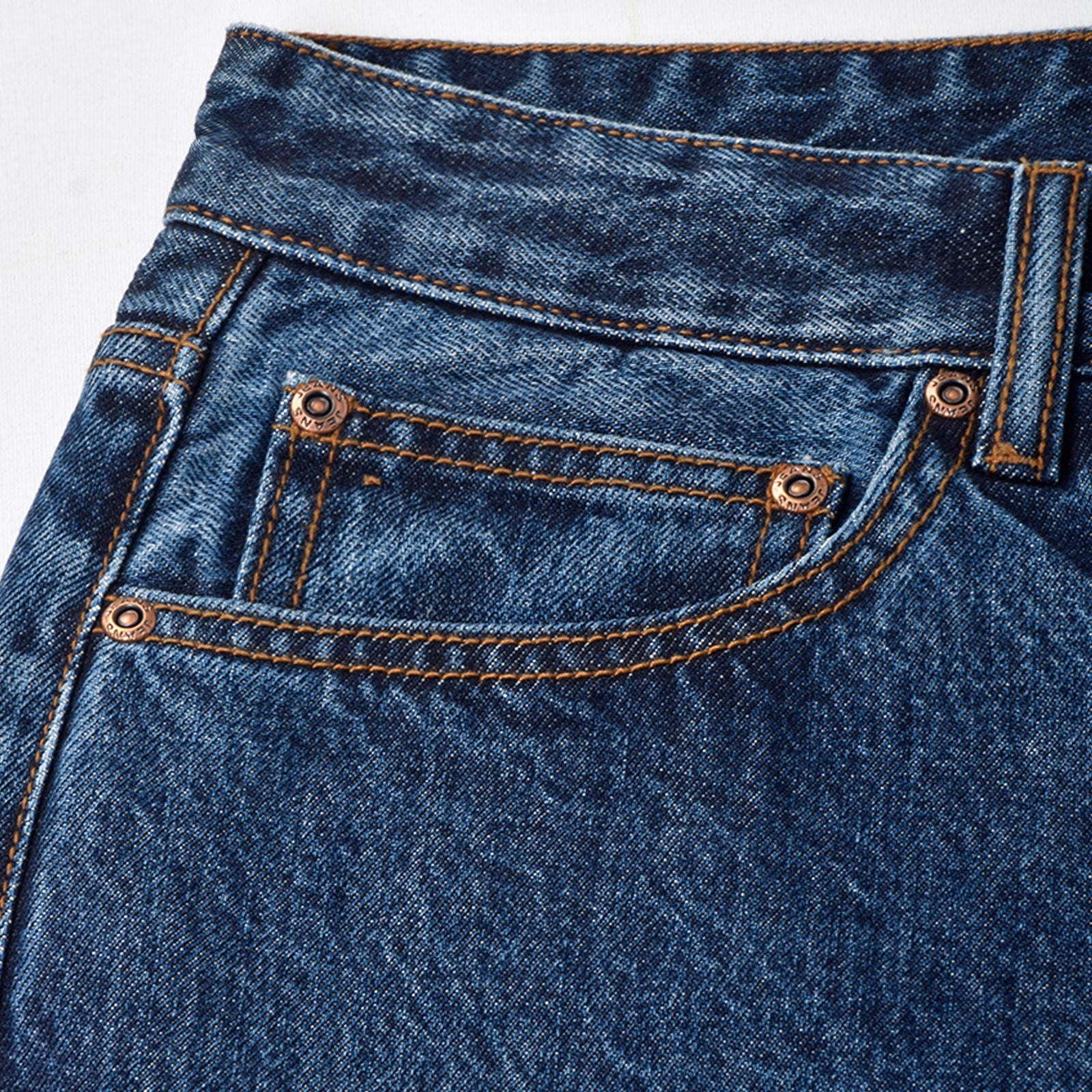 Custom Men's Plain Blue Washed Denim Jeans